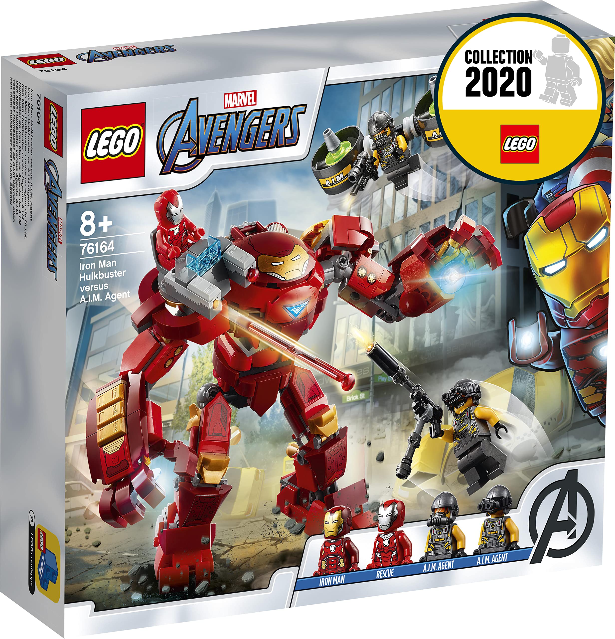LEGO 76164 Iron Man Hulkbuster vs. A.I.M. Agent Super Heroes Building Set - Marvel Avengers Action Figure Toy for Kids & Collectors - Perfect for Playtime, Display & Gift Giving