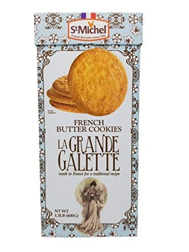 Premium St Michel French Butter Cookies - La Grande Galette Authentic from France (1.3 LB, Set of 2) | Gourmet Gift, Tea Time Snack & Holiday Treats