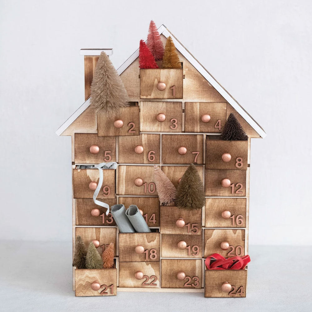 Creative Co Op Advent Calendar - 24 Days Countdown to Christmas with Fun Surprises | Perfect for Kids, Families & Holiday Decor