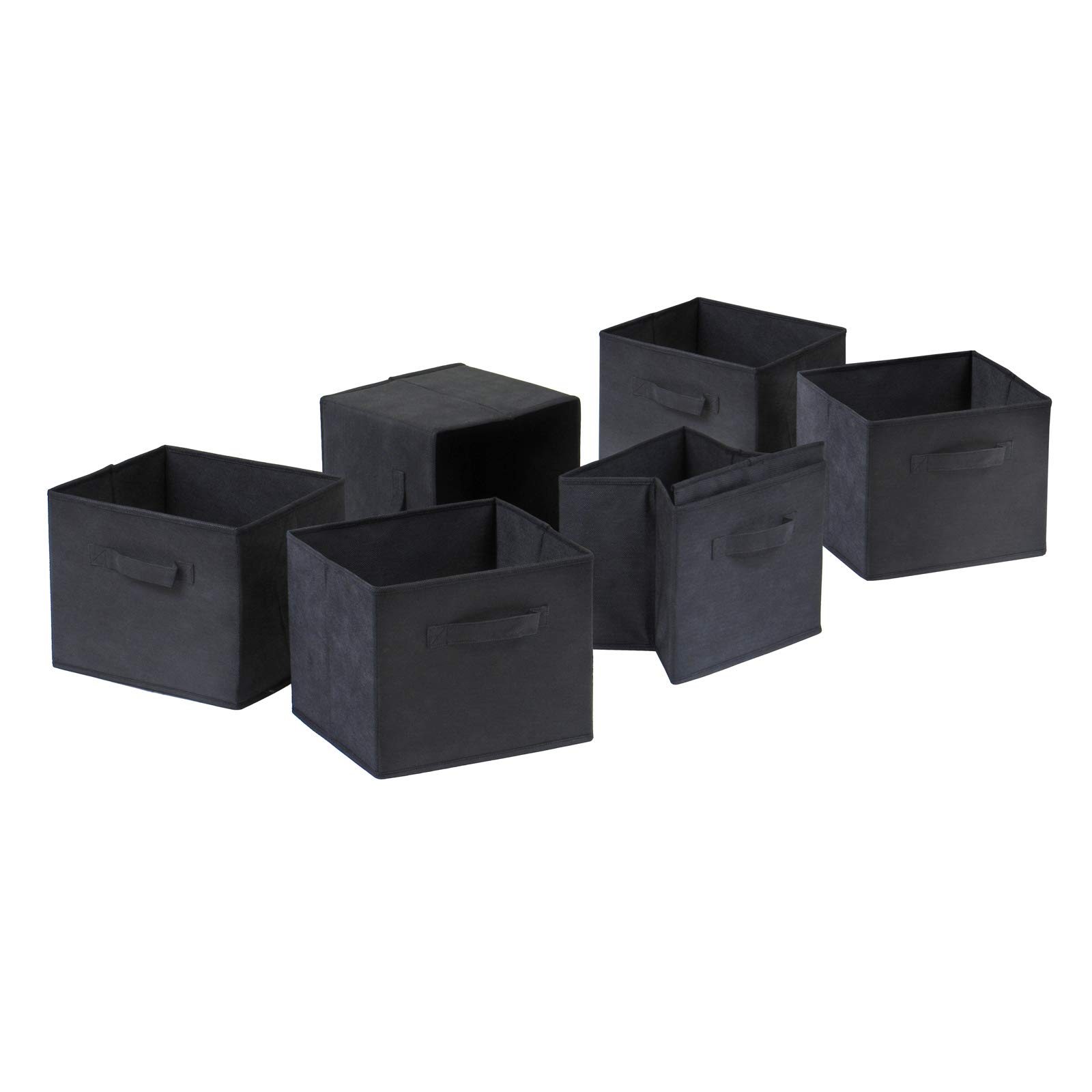 Winsome Verona 6-Drawer Small Storage Organizer in Walnut/Black - Perfect for Bedroom, Office, and Home Organization