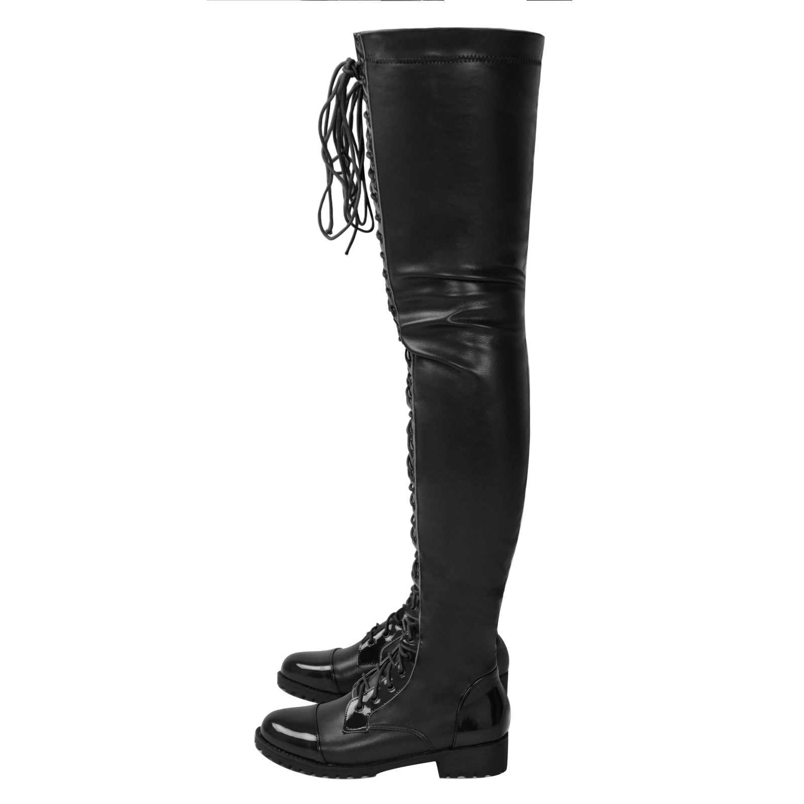 Women's Stylish Lace-Up Flat Long Boots - Comfortable Ankle Boots for Fall & Winter - Perfect for Casual Outfits, Office Wear & Date Nights