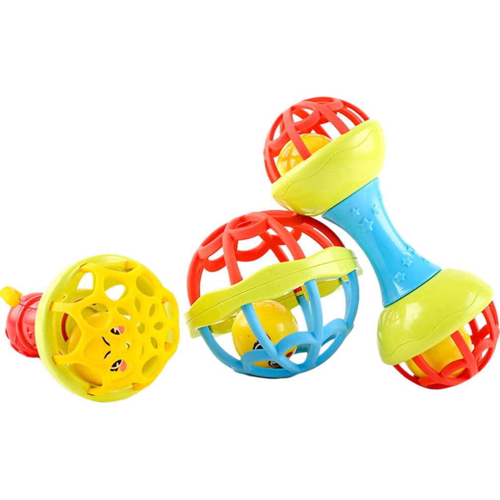 **Ibasenice 3Pcs Baby Rattles Toys Set - Infant Sensory Shake & Grab Rattle, Early Learning Music Toy, Teether for Newborn Boys & Girls - Perfect for Playtime, Developmental Stimulation & Soothing**