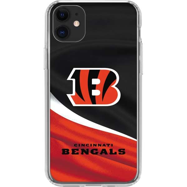 Official NFL Cincinnati Bengals Clear Phone Case for iPhone 11 - Durable Protective Cover with Premium Design - Perfect for Football Fans, Game Days & Everyday Use