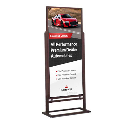 30x70 Jumbo Weather Warrior Sign Holder Display Stand - Heavy Duty Weatherproof Poster Stand for Outdoor Events, Retail Stores & Business Advertising