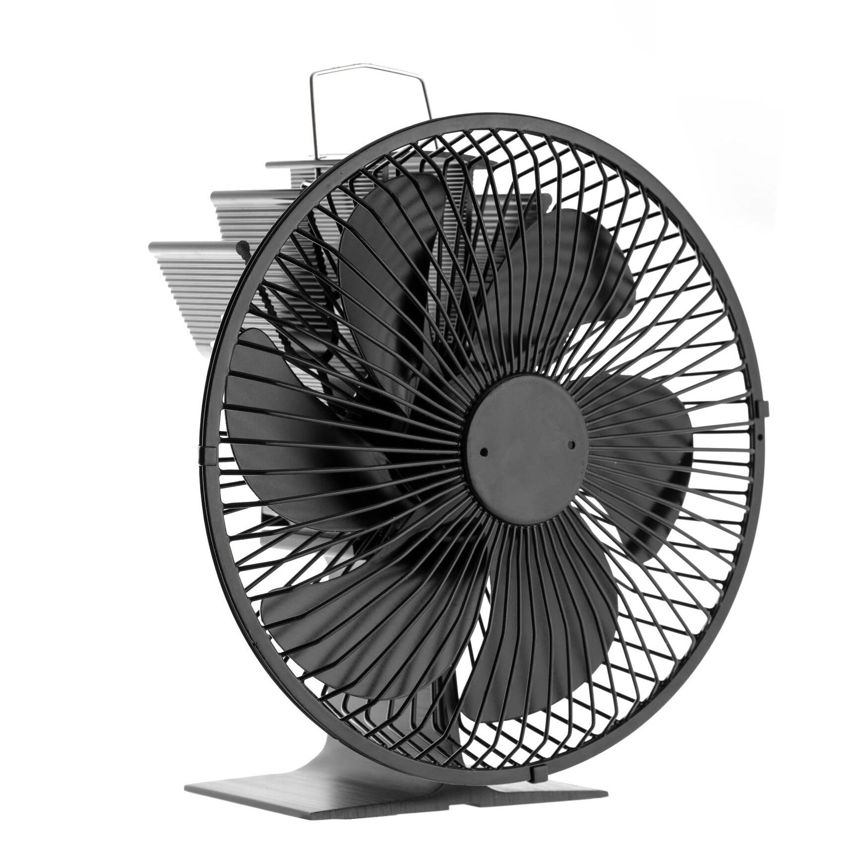 Efficient Heat Powered Fireplace Fan - Silent Wood Stove Fan with Hood for Home, Kitchen & Camping | Low Energy Consumption, Quiet Operation & Warm Air Circulation for Cozy Heating