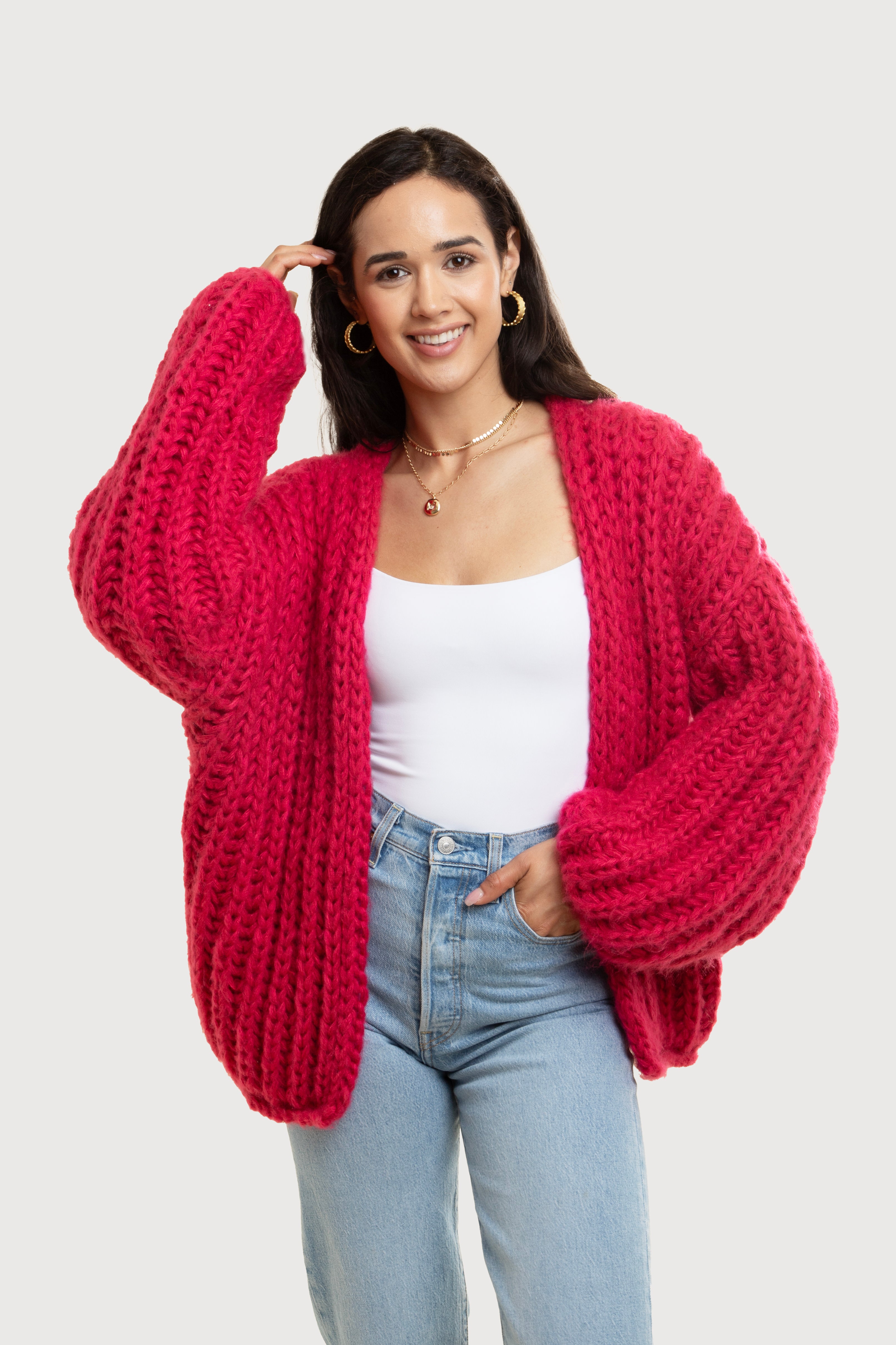 Chunky Knit Oversized Cardigan Sweater for Women - Soft Cozy Winter Sweater - Perfect for Fall & Winter Layering, Lounging at Home, and Coffee Dates