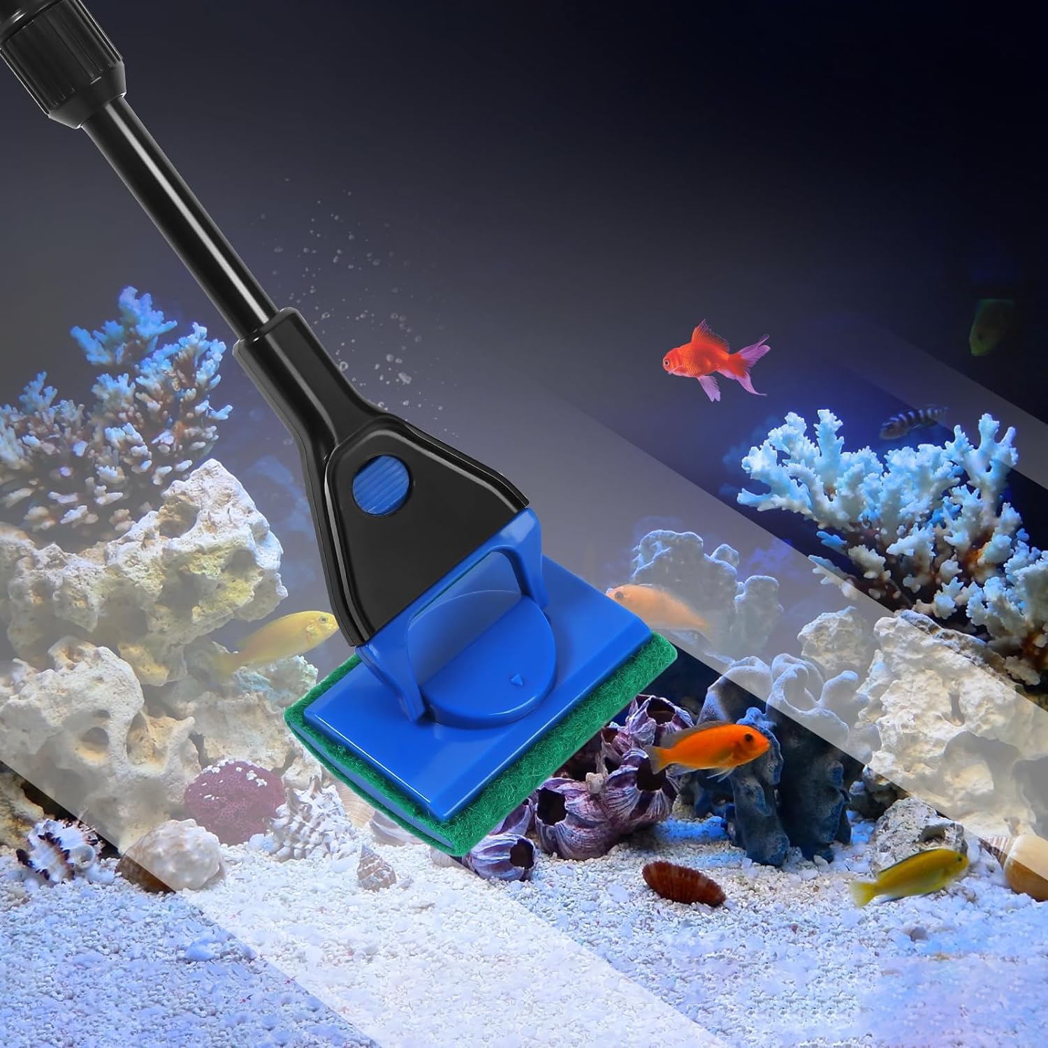 BEGONDIS 5-in-1 Aquarium Fish Tank Siphon Vacuum & Gravel Cleaner Kit - Water Changer, Sand Cleaner, Algae Scraper Set for Freshwater & Saltwater Tanks - Perfect for Weekly Maintenance and Fish Tank Cleaning