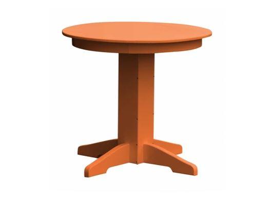 A&L Furniture 48 Inch Round Dining Table with Umbrella Hole - Solid Wood Kitchen Table for Indoor & Outdoor Use - Perfect for Patio, Garden, and Dining Room Decor