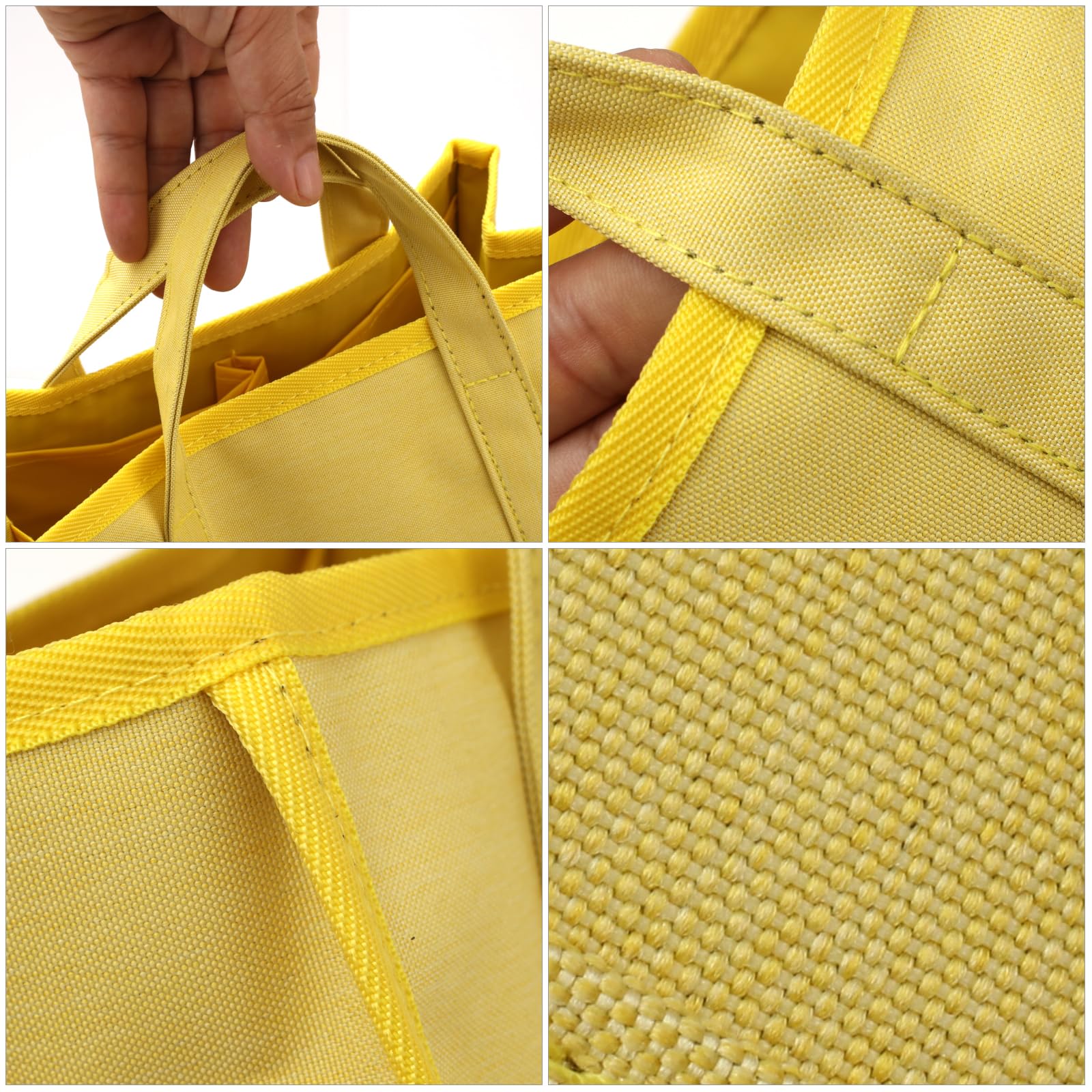 GUANJUNX Pet Grooming Bag - 6 Pocket Organizer for Dog Supplies & Food - Travel & Outdoor Use (Yellow)