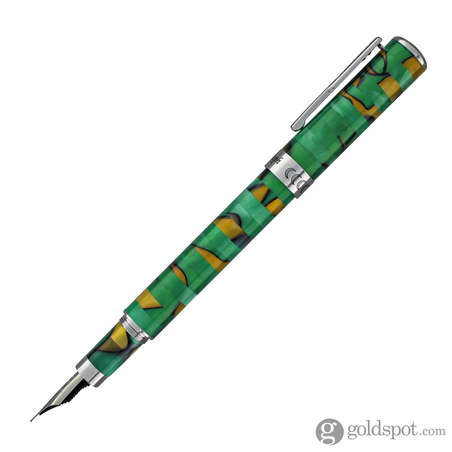 Conklin Stylograph Mosaic Fountain Pen - Premium Green/Brown Ink Calligraphy Pen for Writing, Journaling & Gift Giving | Elegant Office & Home Use