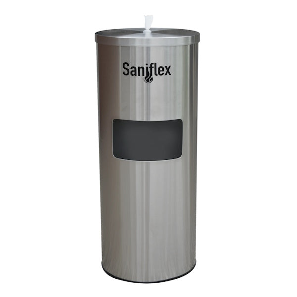 Saniflex Surface and Hand Wipes Dispenser - Touch-Free Sanitizing Wipes Dispenser for Home, Office & Public Spaces | Antibacterial & Disposable Wipes Holder for Hygiene & Convenience