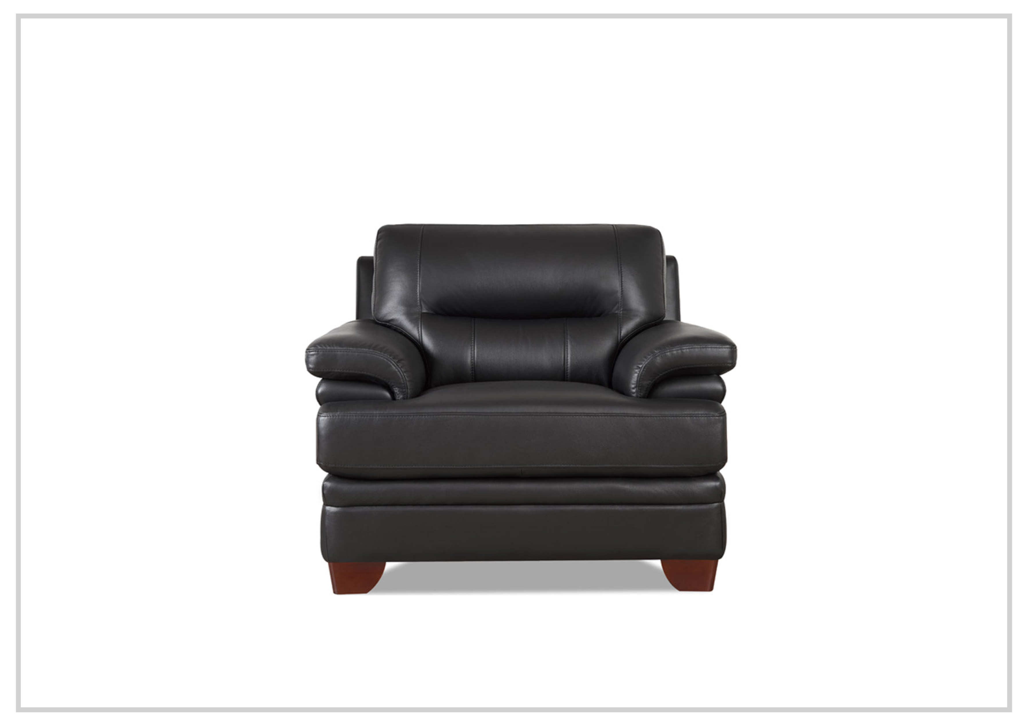 Premium Hydeline Luxor Leather Chair with Cushioned Arms - Luxurious Office & Living Room Seating for Home & Workspace
