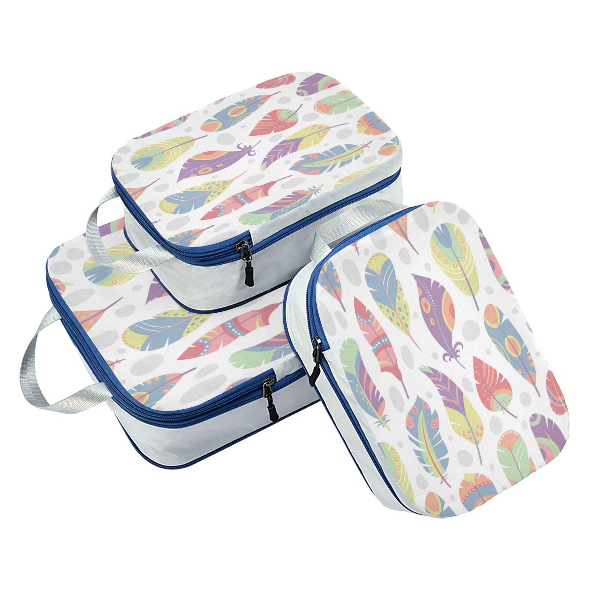 Featherlight Expandable Compression Packing Cubes Set - 3pc Travel Organizers with Separate Dirty Laundry Bag, Water-Resistant Storage for Suitcases - Perfect for Backpacking, Business Trips & Family Vacations