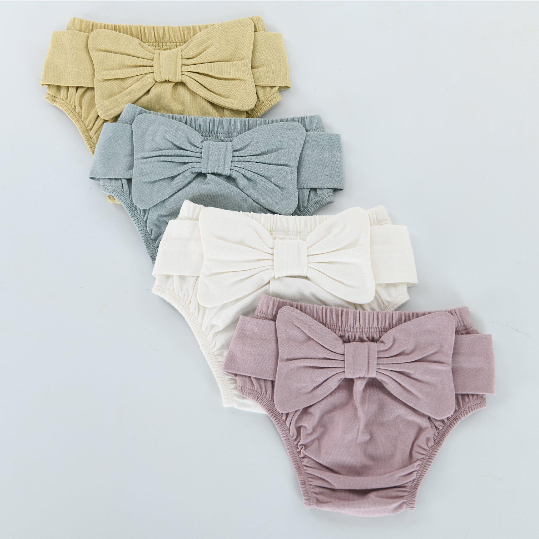 Organic Bow Tie Full Coverage Panties for Women - Comfortable Cotton Underwear - Perfect for Everyday Wear, Yoga & Lounge