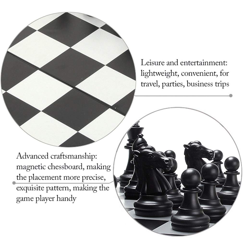 Magnetic Travel Chess Set - Portable Folding Chess Board Game with Gold & Silver Pieces for Adults & Kids | Indoor, Outdoor, Camping & Office Use