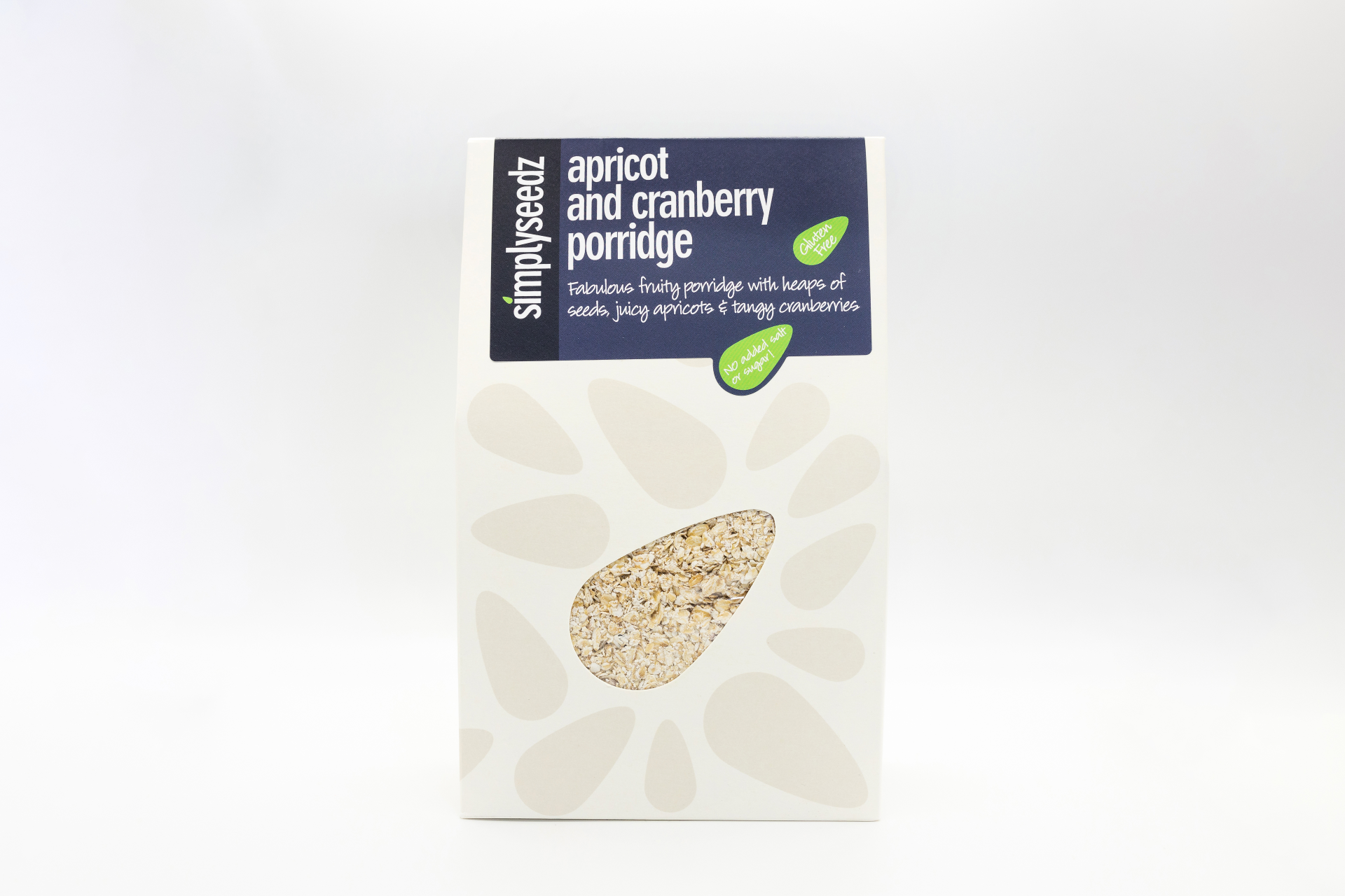 Simplyseedz Apricot & Cranberry Jumbo Oat Porridge 500g - High Fiber, Gut-Healthy Breakfast Cereal (5-Pack) | Perfect for Quick Morning Meals & On-the-Go Snacking