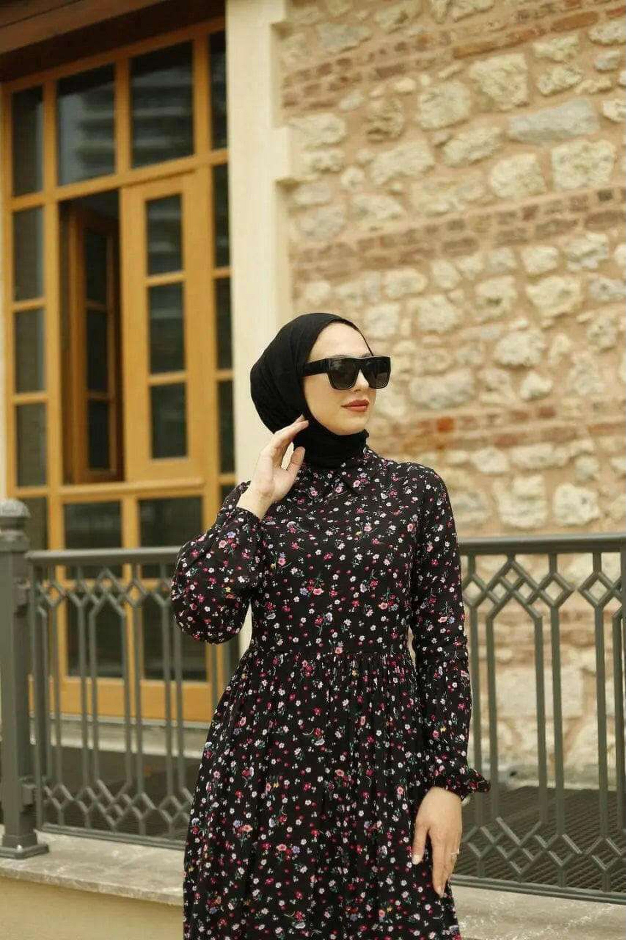 Katia Maxi Dress with Peter Pan Collar - Elegant Flowy Long Dress for Women | Perfect for Weddings, Parties & Summer Outfits