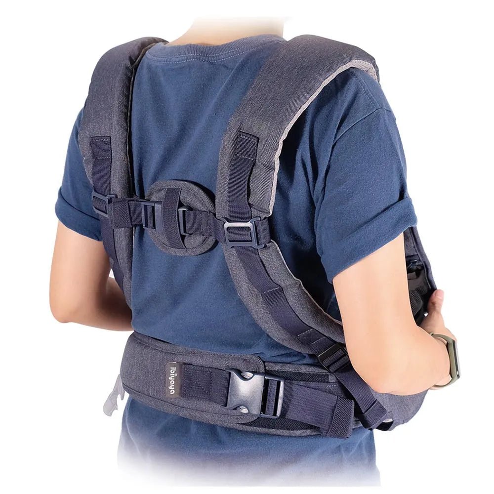 Hug Pack Dog Sling Carrier - Adjustable Pet Carrier for Small Dogs & Cats, Comfortable Hands-Free Design, Blue Jeans - Perfect for Travel, Hiking & Outdoor Adventures