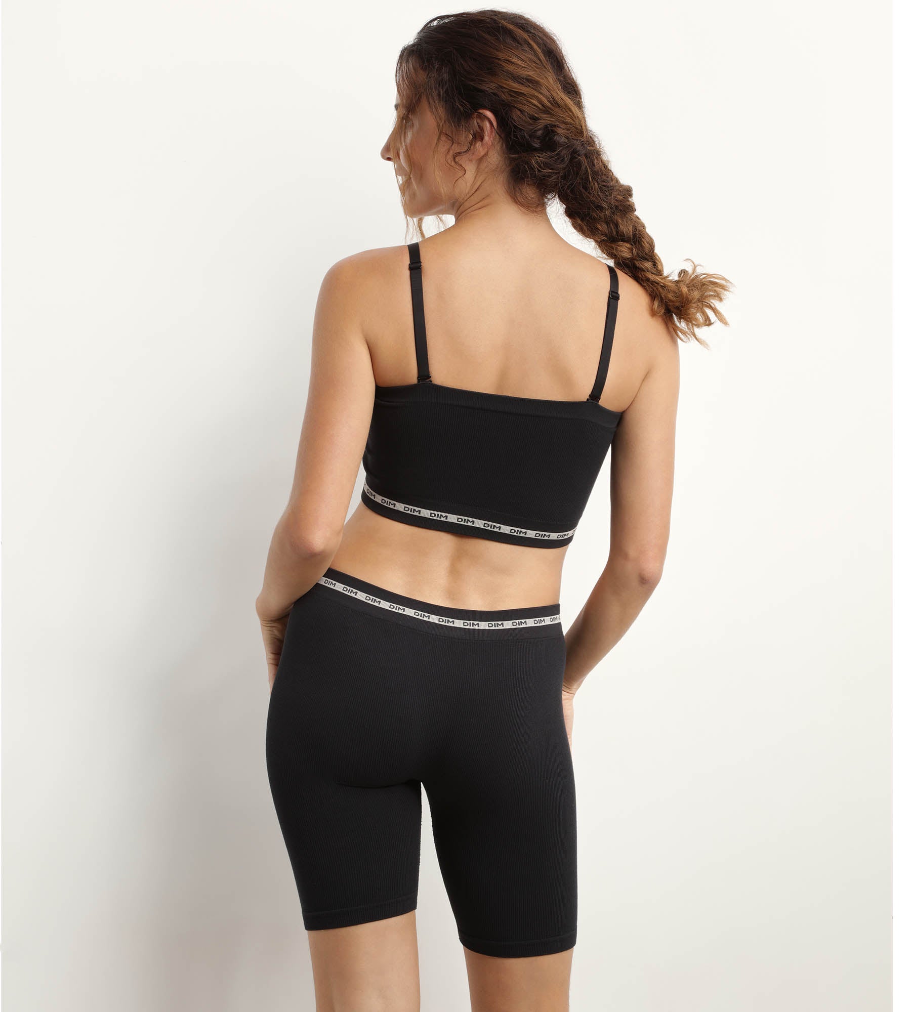 Women's Seamless Modal Polyamide Ribbed Cycling Jersey - Black | Dim Icons | Perfect for Road Biking, Spinning & Outdoor Sports