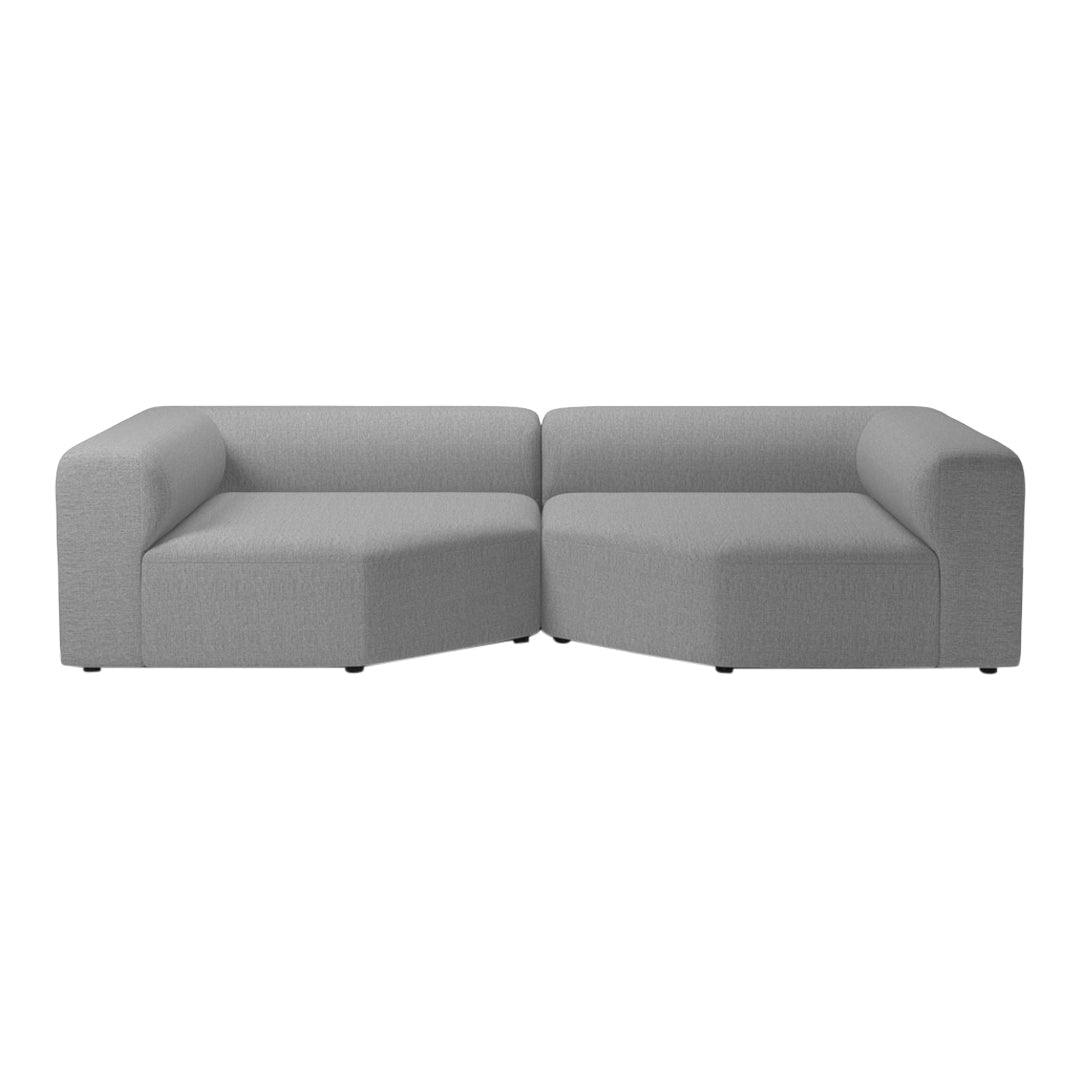 Modern Angle 2 Seater Sofa - Comfortable L-Shaped Loveseat for Small Spaces | Perfect for Apartments, Living Rooms & Office Lounges