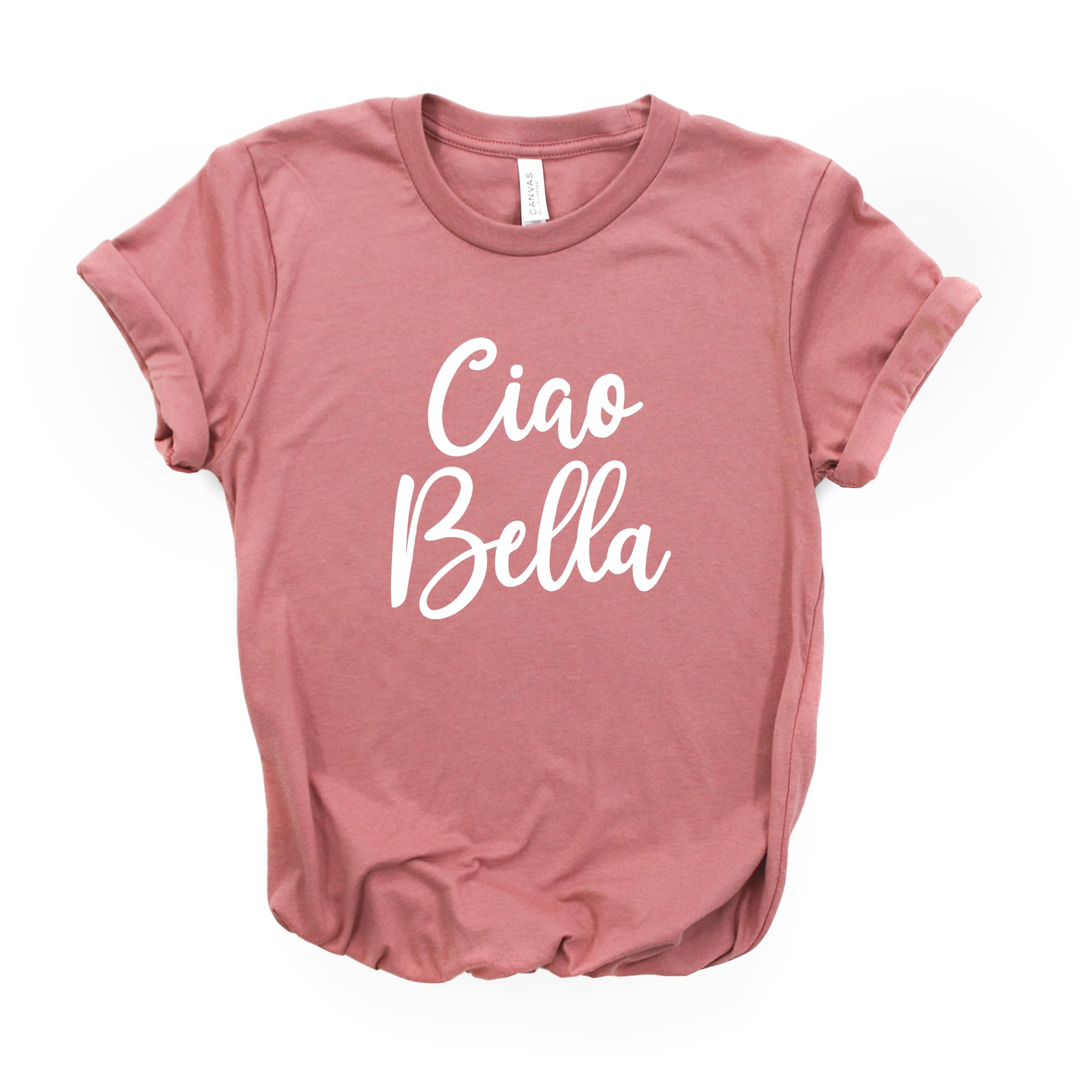 Ciao Bella Shirt - Hello Beautiful Italian T-Shirt - Soft Unisex Tee - Cute Italy Gift for Women & Men - Perfect for Travel, Date Night & Italian-Themed Parties