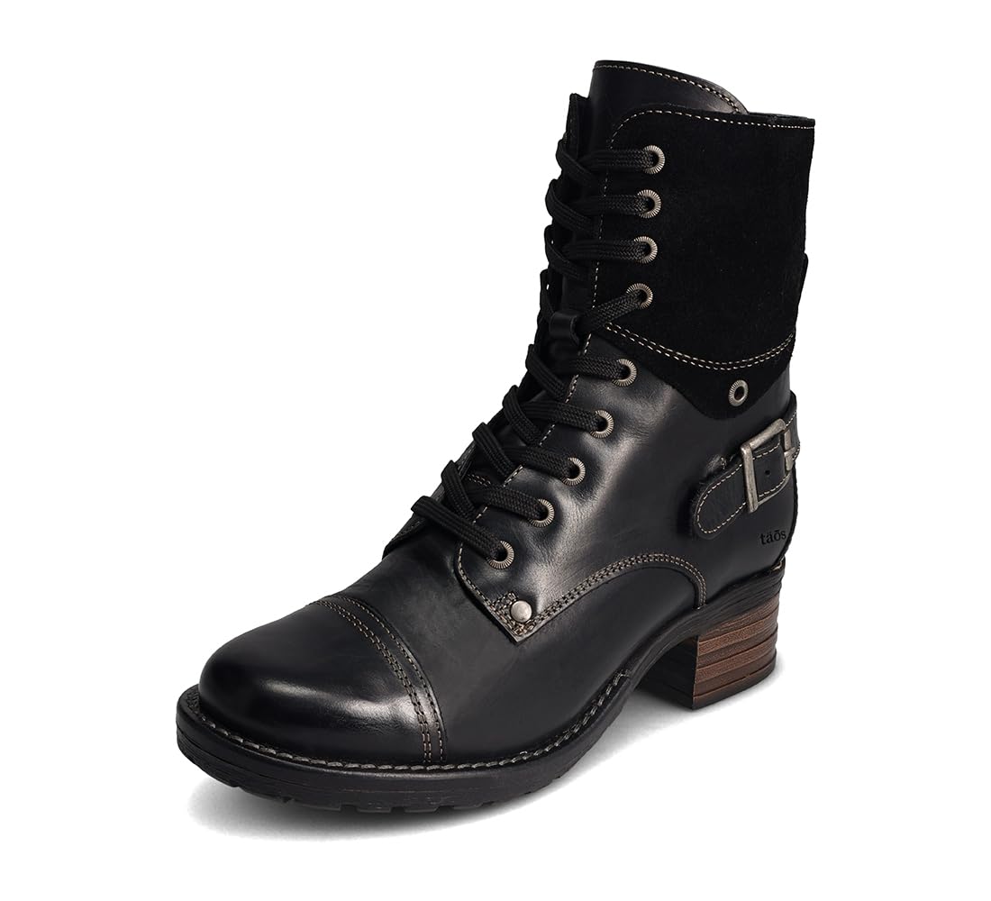 **Taos Crave Women's Boots – Stylish & Comfortable Ankle Boots with Lace-Up & Zipper for Perfect Fit – Removable Arch Support Footbed – Ideal for Casual Wear, Work & Outdoor Adventures**