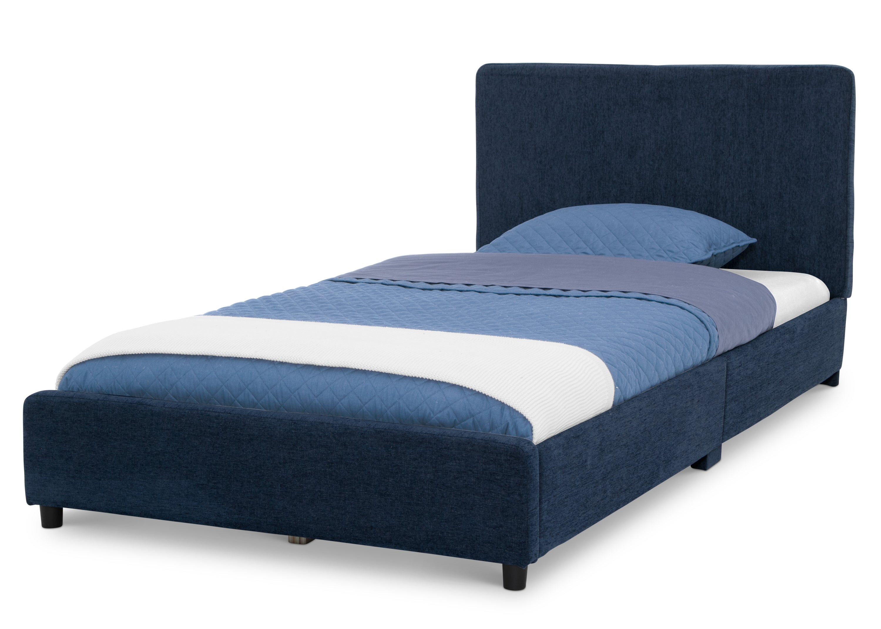 Upholstered Twin Bed with Headboard - Soft Fabric Bed Frame for Kids & Teens - Perfect for Bedrooms, Dorms & Guest Rooms