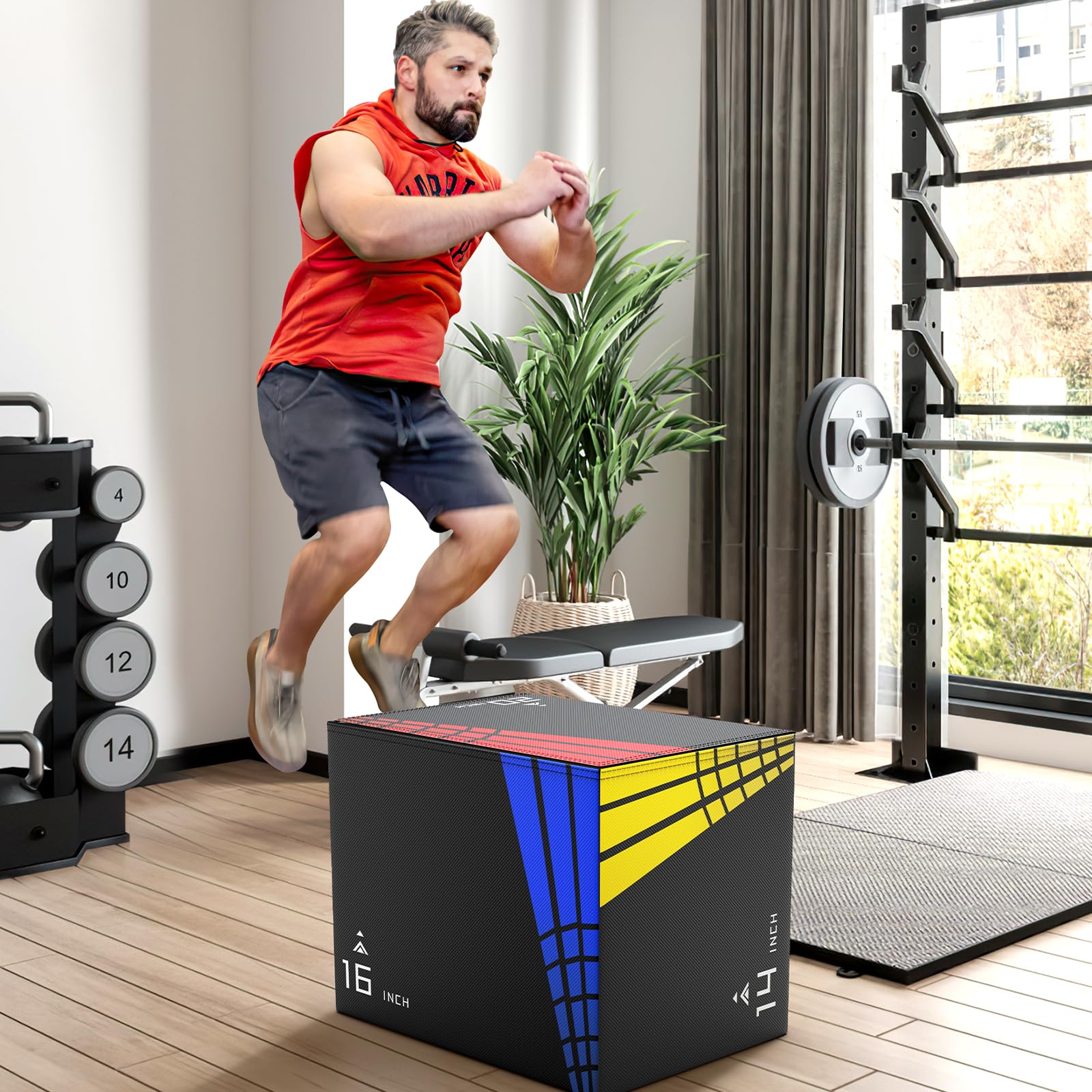 XDDAIS 3-in-1 Heavy Duty Foam Plyometric Box Set for Home Gym - 30