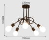 TEXENA Modern Spider Twisted Ceiling Light Fixture - Elegant Chandelier for Living Room, Bedroom, Dining Room & Office Lighting Decor