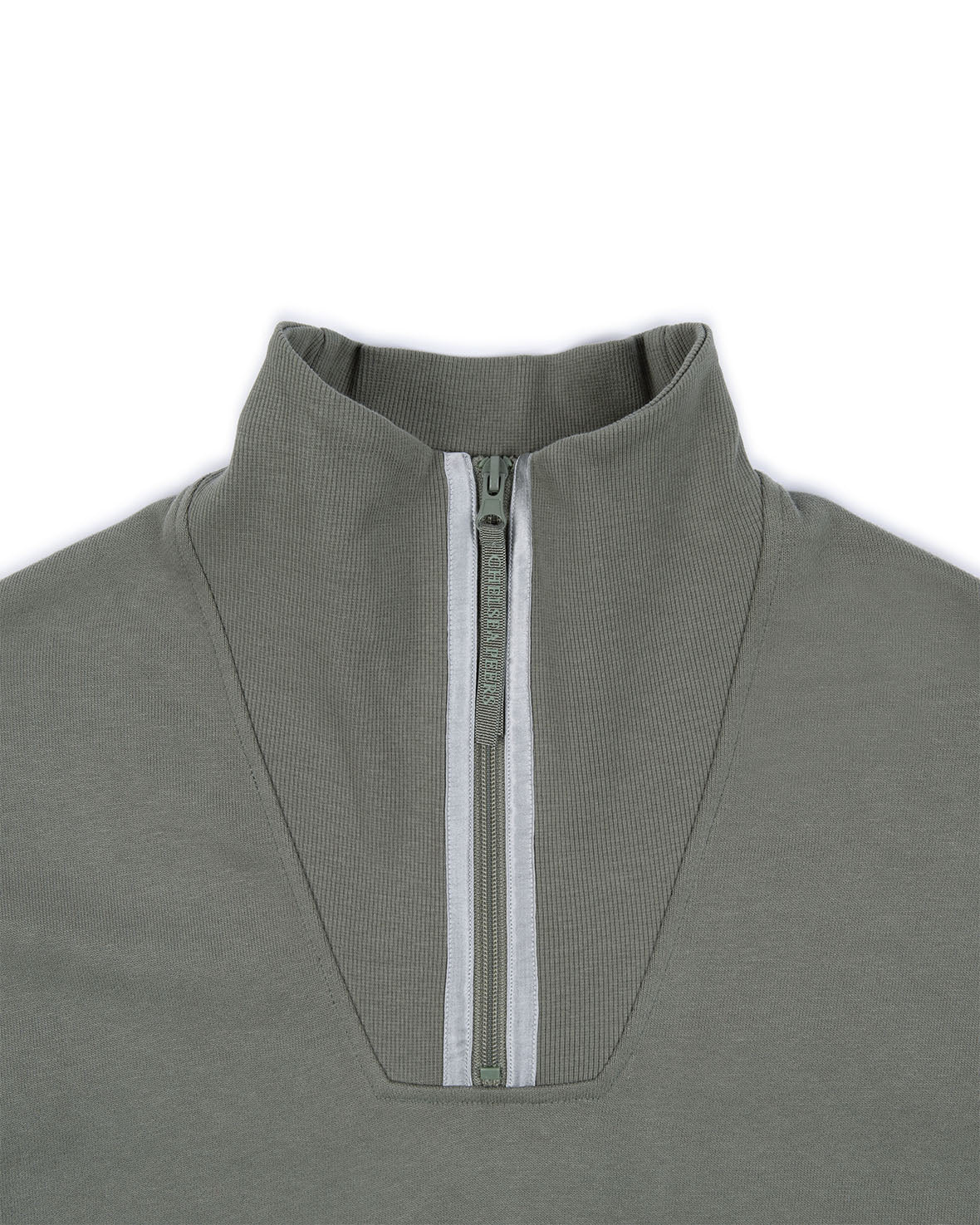 Organic Cotton Quarter Zip Funnel Neck Sweatshirt for Women - Soft Eco-Friendly Pullover in Sage Green - Perfect for Casual Outings & Outdoor Activities
