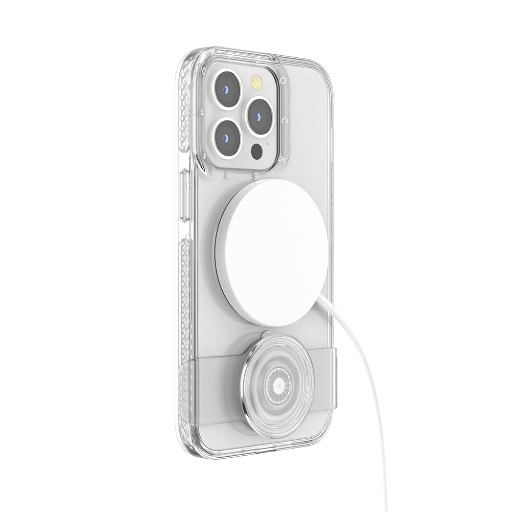 PopSockets iPhone 13 Pro Case with Phone Grip - MagSafe Compatible Clear Protective Cover for iPhone 13/13 Pro | Wireless Charging & Slide Function | Perfect for Everyday Use, Commuting & Hands-Free Convenience