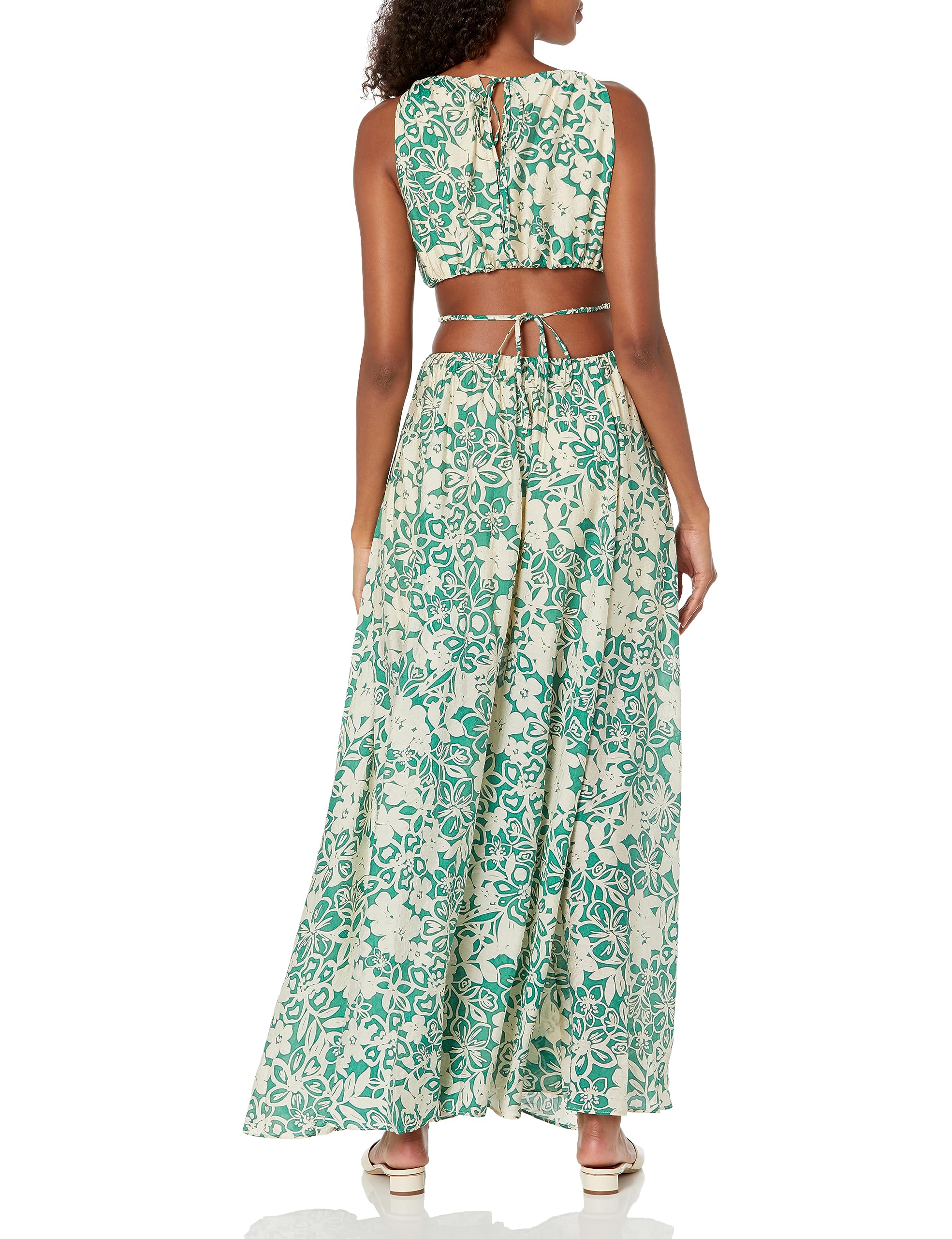 ASTR the Label Women's Sivana Dress - Flowy Midi Dress with Floral Print, Perfect for Summer Weddings, Brunch & Beach Vacations
