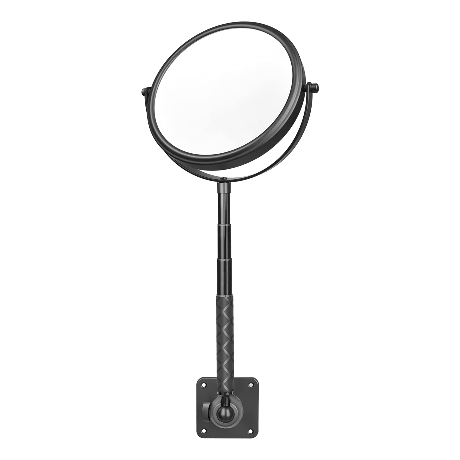 8 Inch Wall Mounted Makeup Mirror - 10X Magnifying Vanity Mirror with Extendable Arm, Double Sided & 360° Rotation - Perfect for Bathroom, Bedroom & Dressing Room Vanity Areas