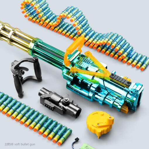 Electric Auto Gatling Darts Blaster Toy - High-Speed Shooting Dart Gun for Kids Outdoor Play, Nerf Battles & Target Practice