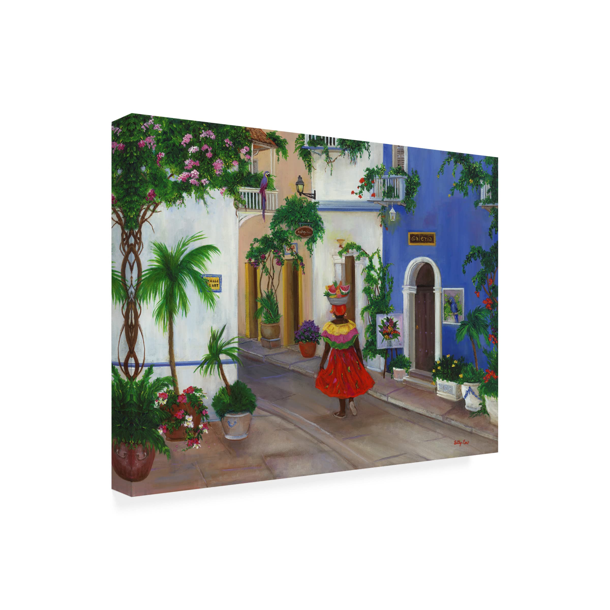 Betty Lou 'Cartegena' Canvas Wall Art Print - Modern Tropical Beach Painting for Living Room, Bedroom & Office Decor | Trademark Fine Art Collection
