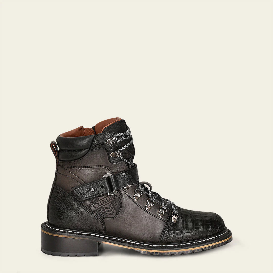 Men's Cuadra Black Casual Fashion Caiman Ankle Boots - Stylish & Comfortable for Everyday Wear, Work & Outdoor Activities