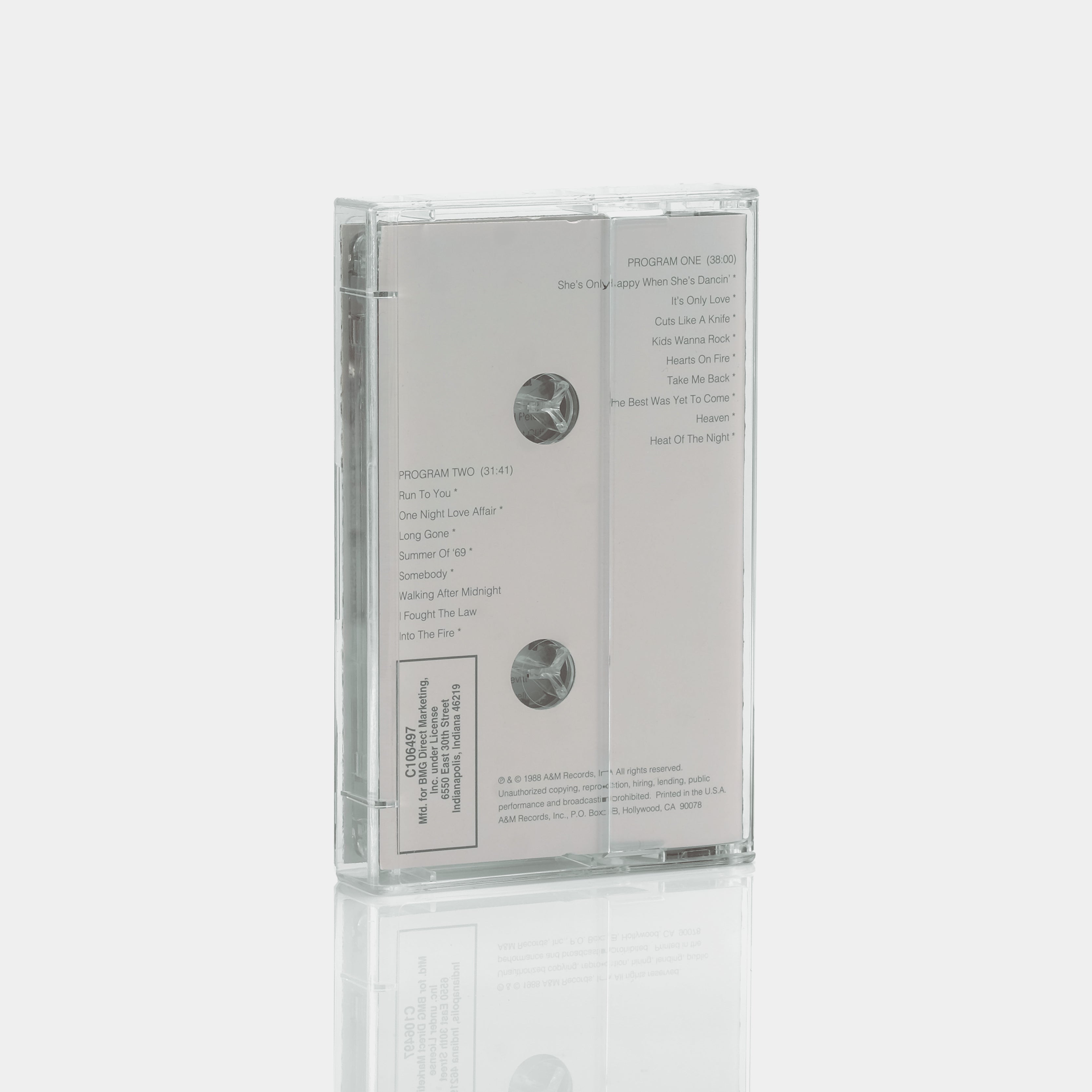 Bryan Adams Live! Live! Live! Cassette Tape - Vintage Music Collectible for Home, Car & Retro Audio Enthusiasts