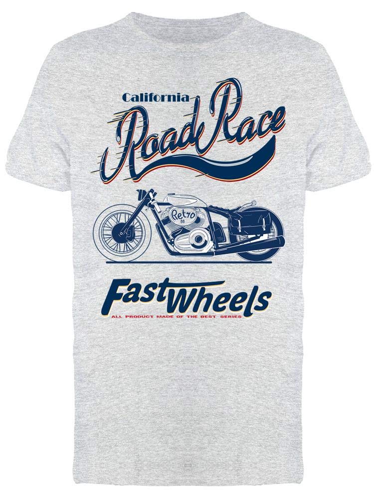 Smartprints Road Race Fast Wheels T-Shirt for Men - Lightweight & Breathable Running Tee for Marathon, Jogging & Workouts