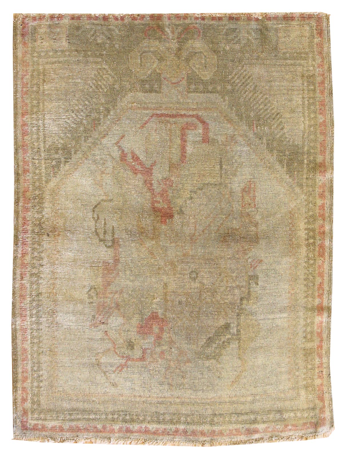 Handwoven Antique Oushak Traditional Rug JF6810 - Vintage Turkish Wool Carpet for Living Room, Bedroom & Home Decor