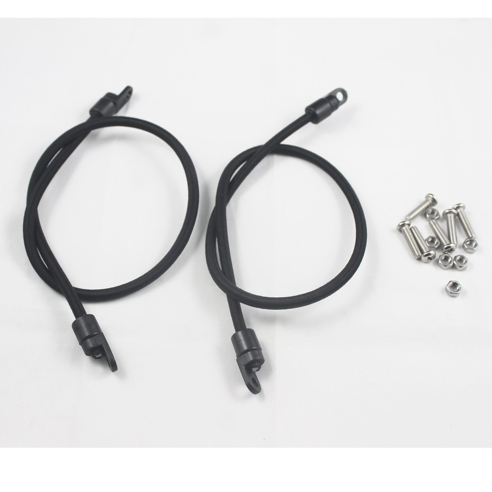 **Kayak Bungee Paddle Holder Kit (Pack of 2) - Secure Paddle Keepers for Kayak & Canoe with Screws - Perfect for Fishing, Camping & Water Sports**