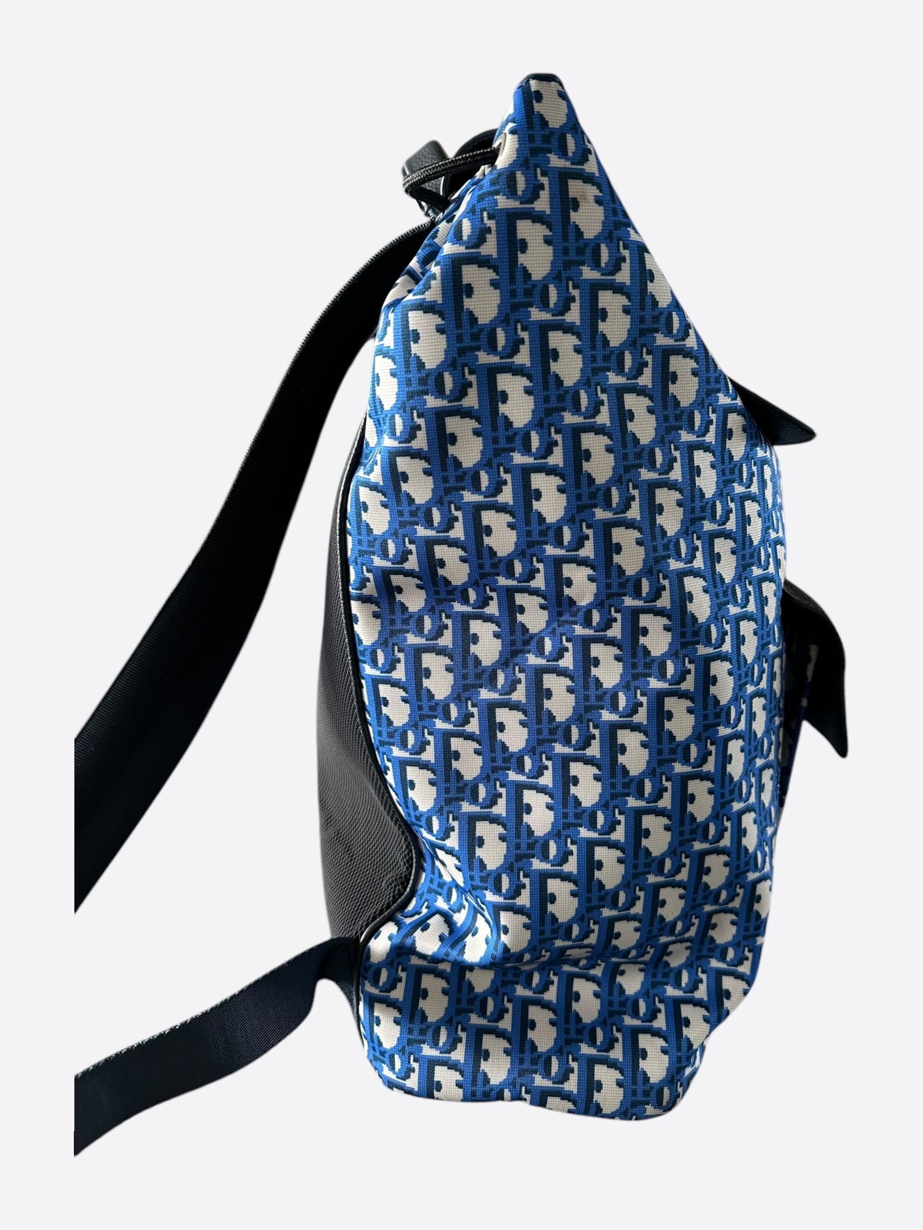 Dior Beige & Blue Oblique Motion Backpack for Women | Luxury Designer Travel Backpack | Perfect for Work, School & Travel Accessories
