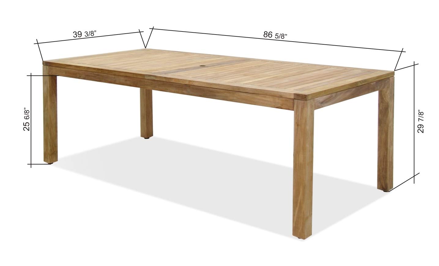 Brampton Monaco 9-Piece Rectangular Teak Patio Dining Set - Durable Outdoor Furniture for Garden, Poolside & Backyard - Weather-Resistant Modern Brown Dining Table with Chairs - Perfect for Entertaining & Al Fresco Dining