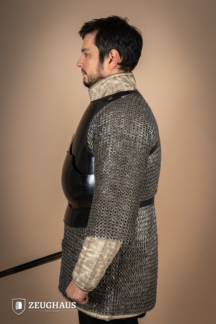 15th Century Medieval Breastplate - 1.6mm Burnished Steel Armor for LARP, Cosplay & Historical Reenactment - Perfect for Renaissance Fairs, Theater Productions & Collectors