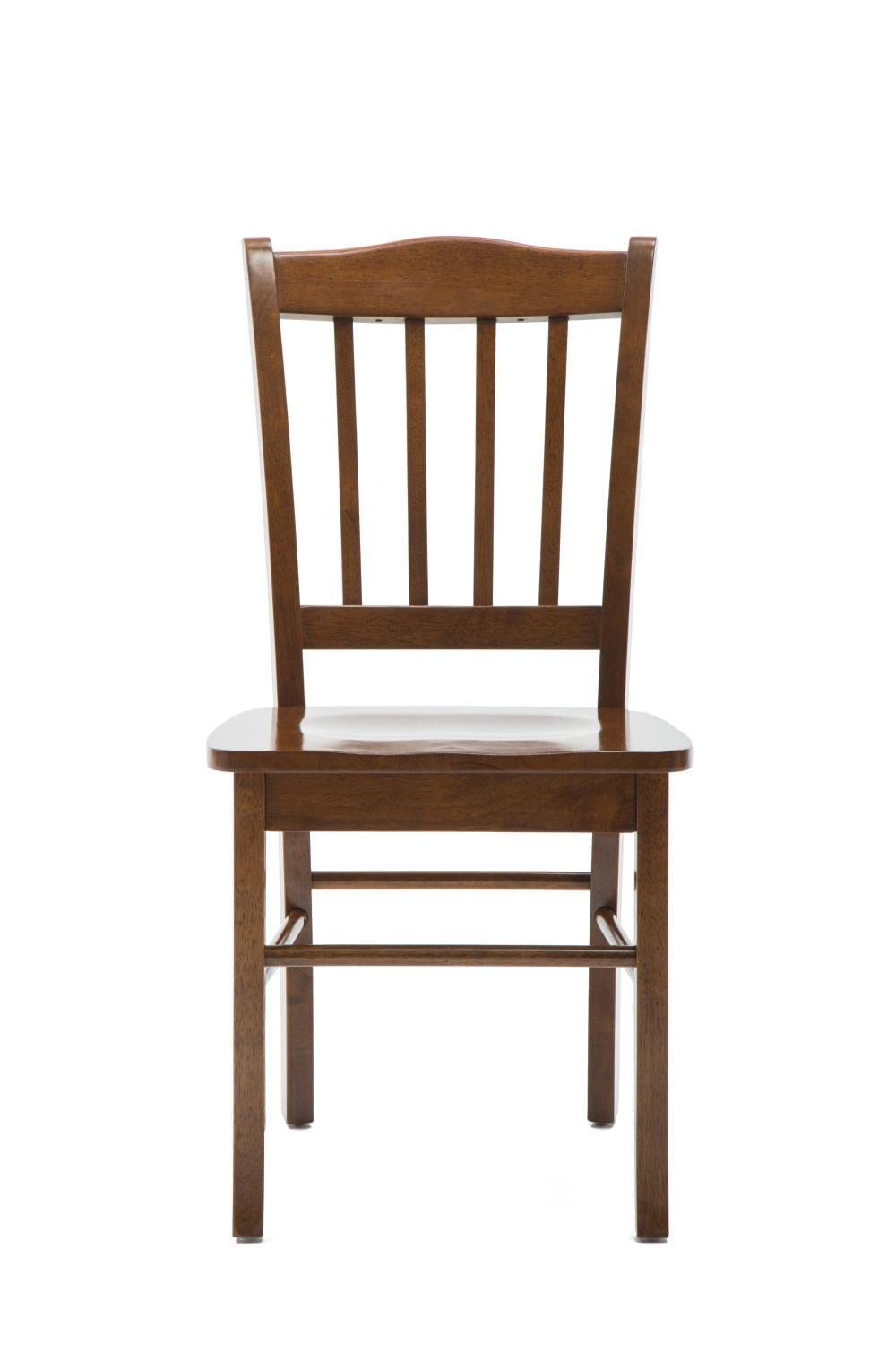 Premium Boraam Shaker Dining Chairs - Set of 2 Solid Walnut Wood Kitchen Chairs for Dining Room, Breakfast Nook & Farmhouse Decor