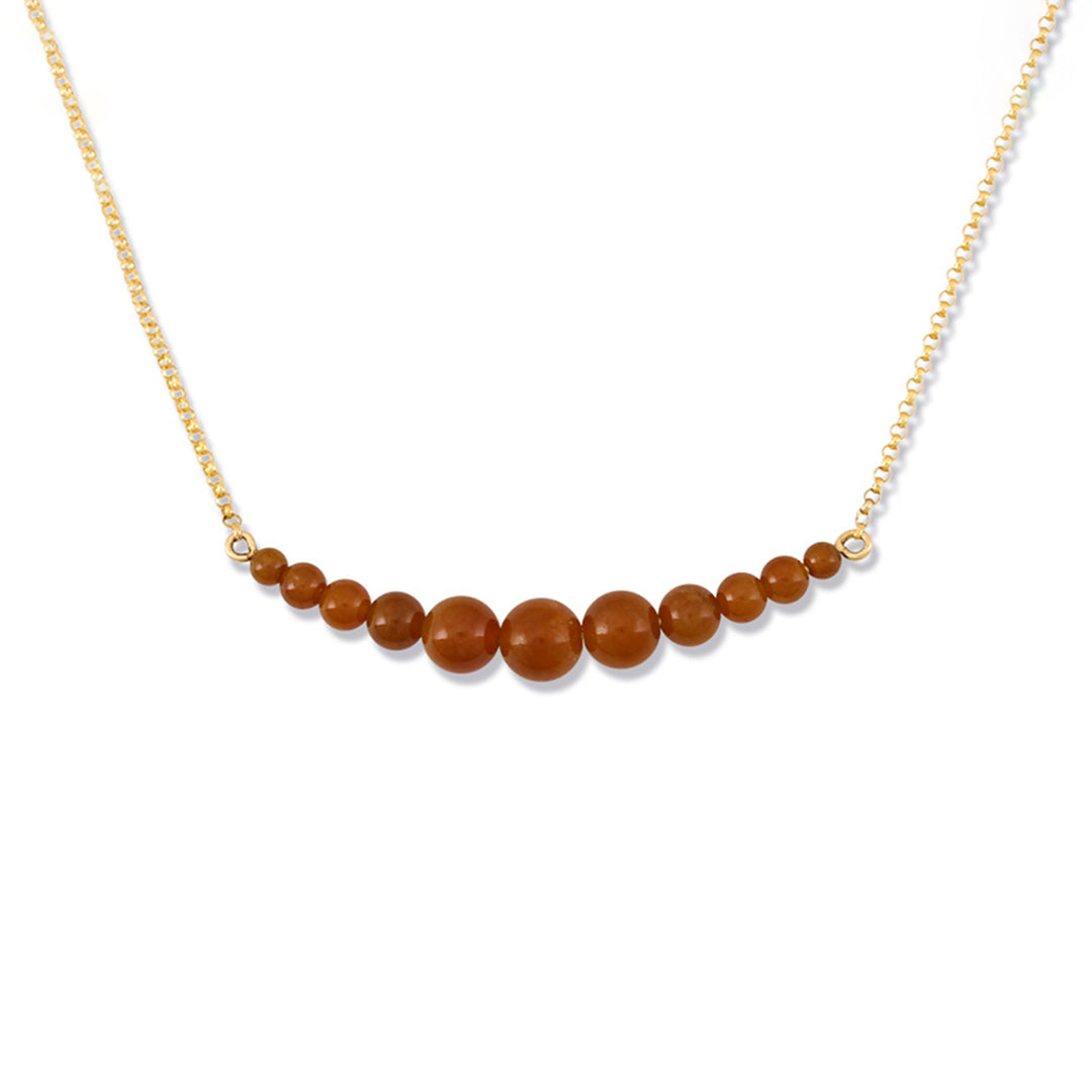 Graduated Red Jade Bead Necklace for Women - Elegant Natural Stone Jewelry Gift for Birthday, Anniversary & Special Occasions | Perfect for Weddings, Parties & Everyday Wear