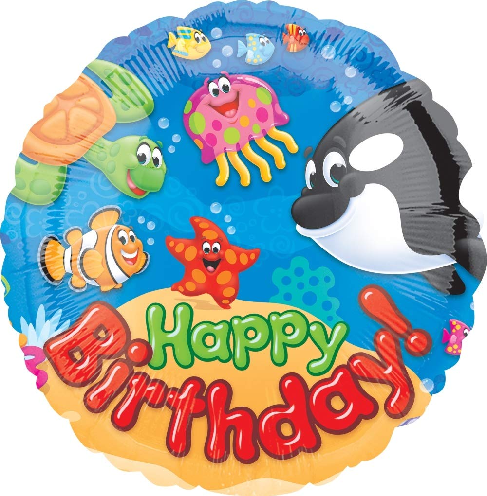 Sea Buddies 2nd Birthday Party Supplies - Underwater Ocean Animals Theme Balloon Bouquet Decorations for Kids Birthday, Baby Shower & Under the Sea Party Decor