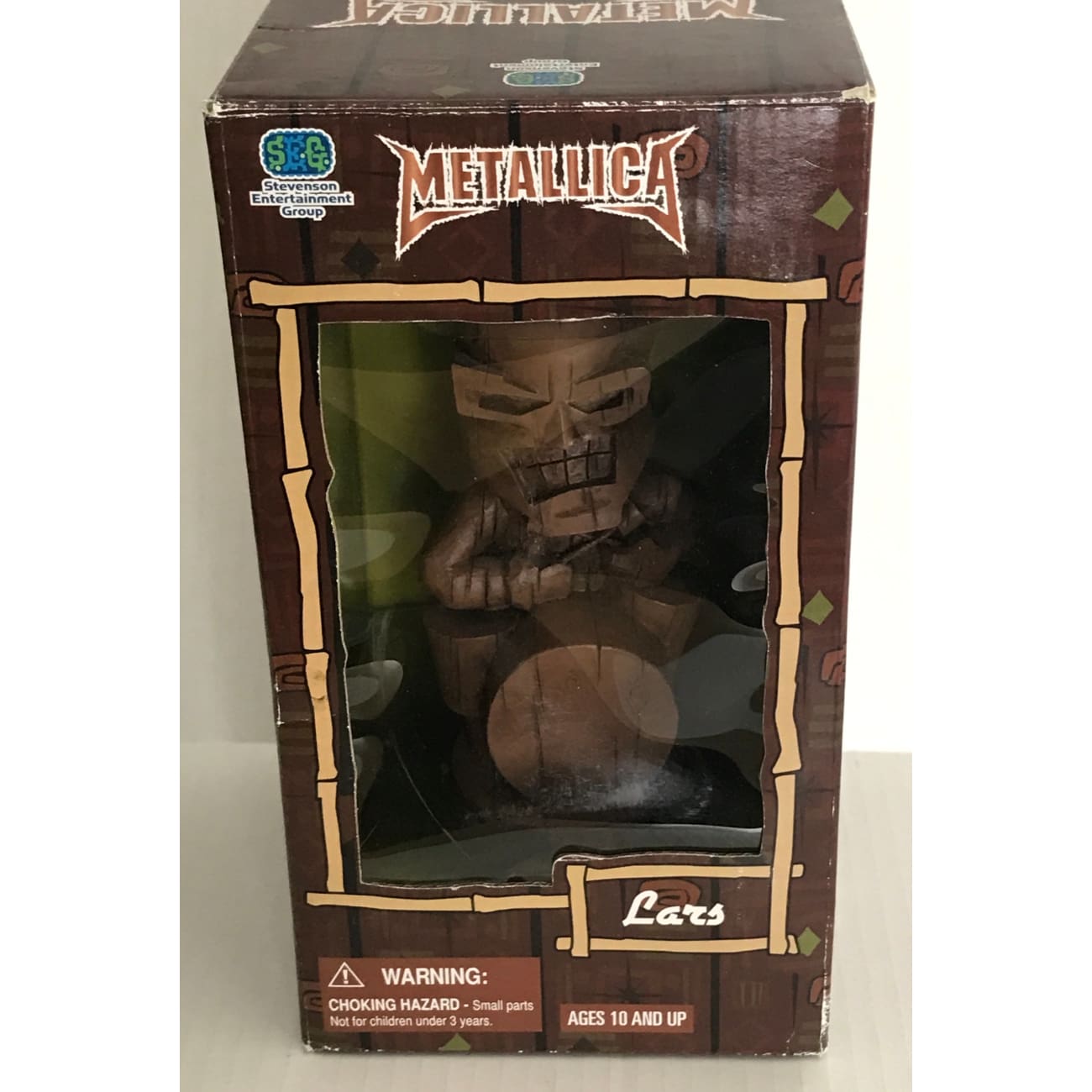 Metallica Lars Ulrich SEG 2005 Tiki Bobblehead Collectible Figure in Original Box - Perfect for Music Fans & Rock Memorabilia Collectors