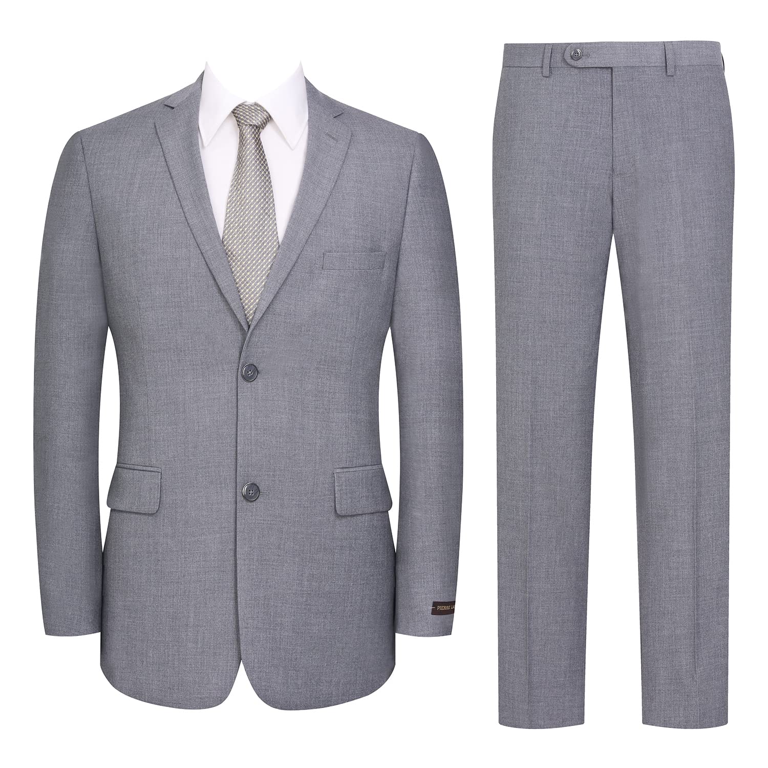 Men's Slim Fit 2-Piece Suit Set - 2-Button Business Blazer & Dress Pants - Formal Office Wear, Wedding & Professional Attire