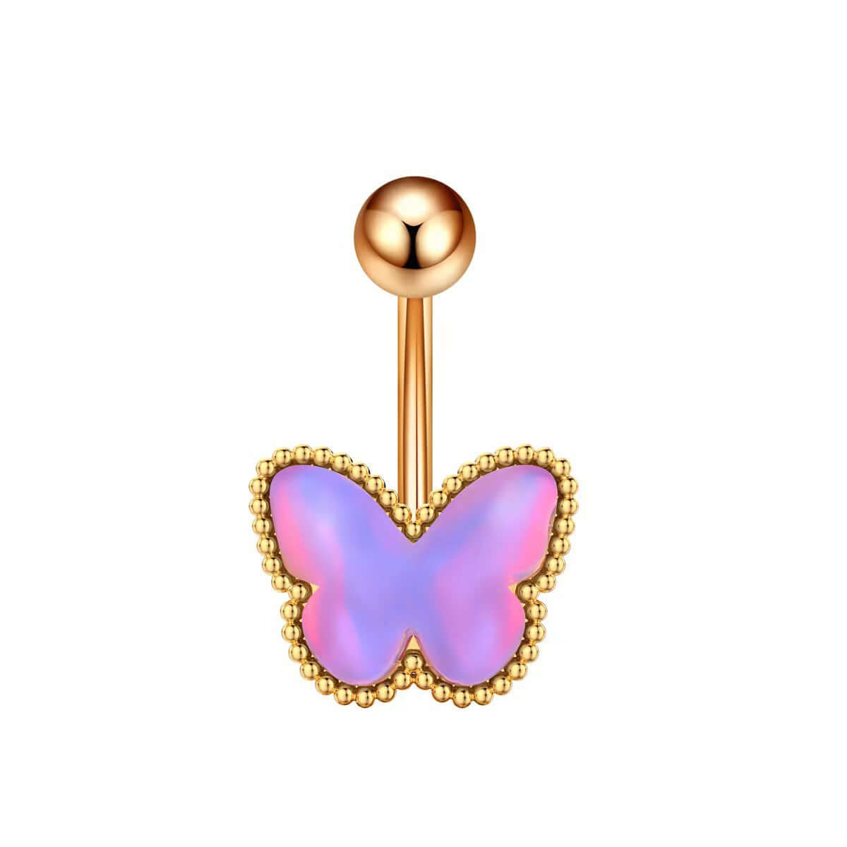 Glow in the Dark Belly Button Rings - Moon Star Design | Body Jewelry for Women | Perfect for Night Parties, Raves & Unique Fashion Looks