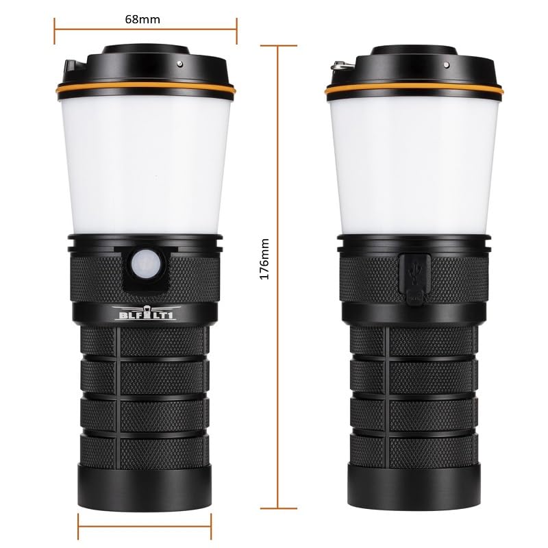 Sofirn BLF LT1 Rechargeable LED Camping Lantern - 8X LH351D LEDs, 24H Runtime, Adjustable Brightness - Perfect for Outdoor Camping, Hiking, Fishing, Emergency Power Outages & Home Use